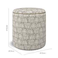 furniture malpaso footstool ellora graphite print dimension