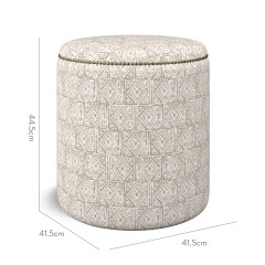 furniture malpaso footstool ellora taupe print dimension