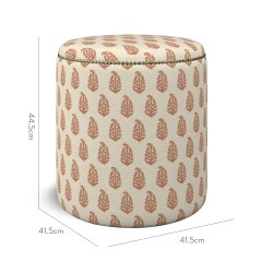 furniture malpaso footstool indira rust print dimension