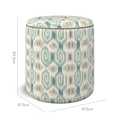 furniture malpaso footstool odisha teal print dimension