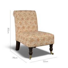 furniture napa chair lotus ginger print dimension