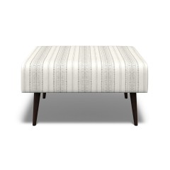 Ombu Footstool Bodo Stripe Charcoal