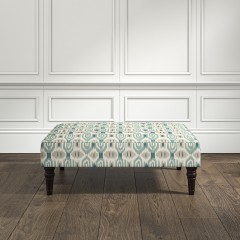 furniture savannah medium footstool odisha teal print lifestyle