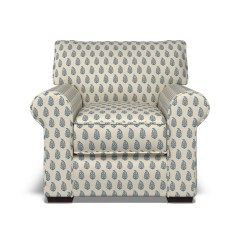 furniture vermont fixed chair indira indigo print front