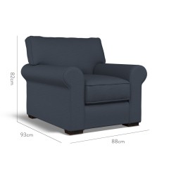 furniture vermont fixed chair zuri indigo plain dimension