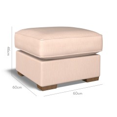 furniture vermont fixed ottoman amina blush plain dimension