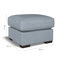 furniture vermont fixed ottoman amina denim plain dimension