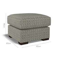 furniture vermont fixed ottoman desta charcoal weave dimension