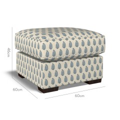 furniture vermont fixed ottoman indira indigo print dimension