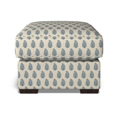 furniture vermont fixed ottoman indira indigo print front