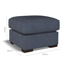 furniture vermont fixed ottoman safara indigo weave dimension