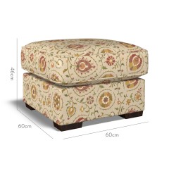 furniture vermont fixed ottoman shimla spice print dimension