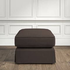 Vermont Loose Cover Small Stool Shani Espresso