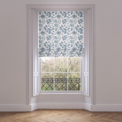 roman blind kamila indigo print lifestyle 1