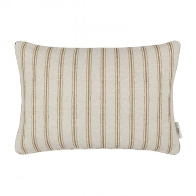 Aline Ochre Printed Cotton Cushion 55cm x 38cm