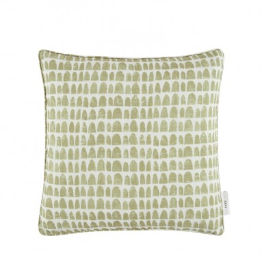 Babouches Moss Printed Cotton Cushion 43cm x 43cm