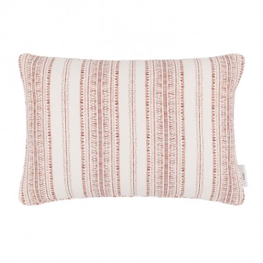 Bodo Stripe Ginger Printed Cotton Cushion 55cm x 38cm