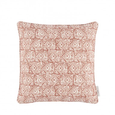 Ellora Cinnamon Printed Cotton Cushion 43cm x 43cm