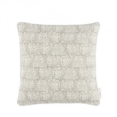 Ellora Taupe Printed Cotton Cushion 43cm x 43cm