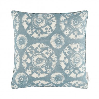 Nubra Denim Printed Cotton Cushion 50cm x 50cm