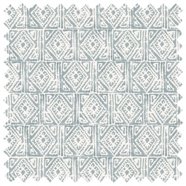 Fabric Ellora Steel Blue Print Swatch