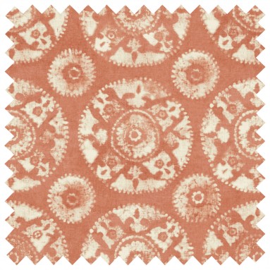 Nubra Apricot Printed Cotton Fabric