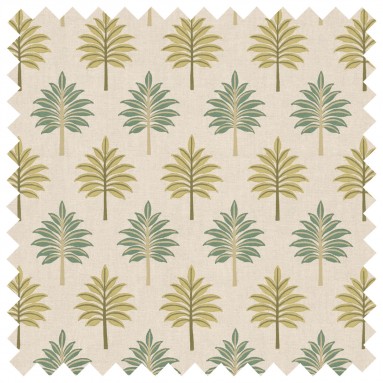 Palmette Leaf Printed Cotton Fabric