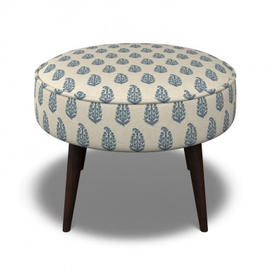 Brancaster Footstool Indira Indigo