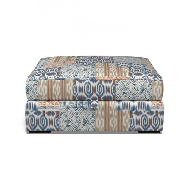 Cloud Storage Footstool Kantha Indigo