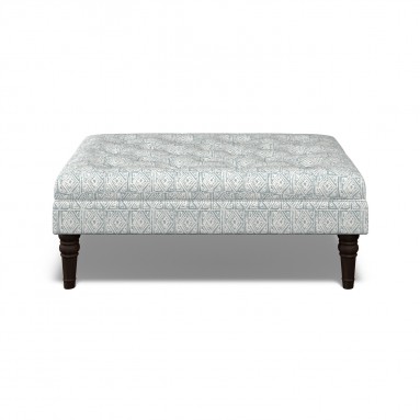 Monterey Footstool Ellora Steel Blue