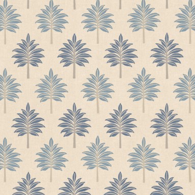 Palmette Denim Wallpaper