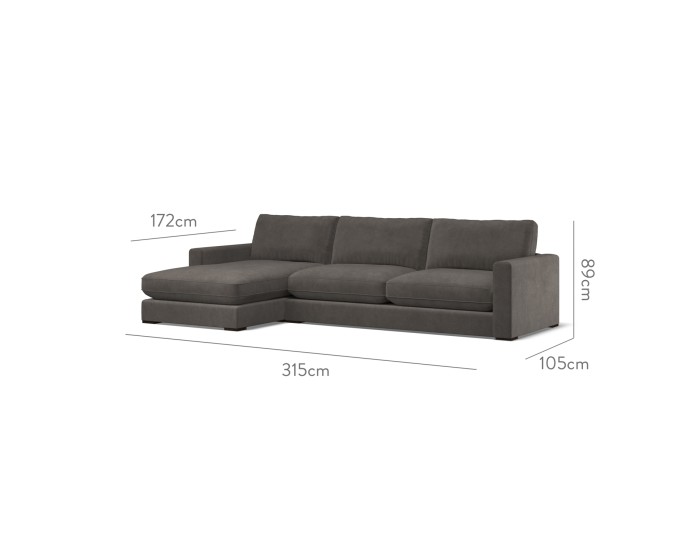 Cloud Large Chaise LHF Cosmos Graphite