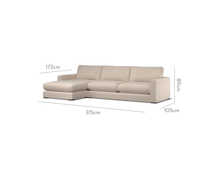 Cloud Large Chaise LHF Cosmos Stone