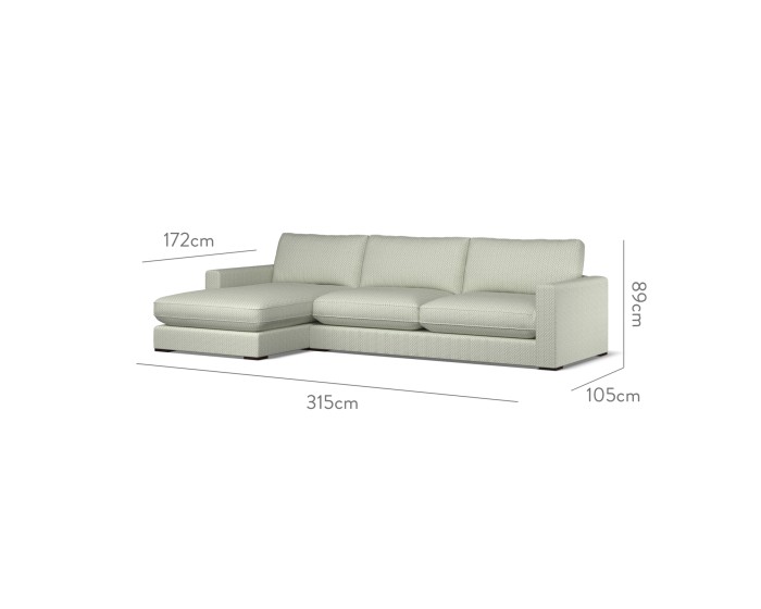 Cloud Large Chaise LHF Sabra Sage