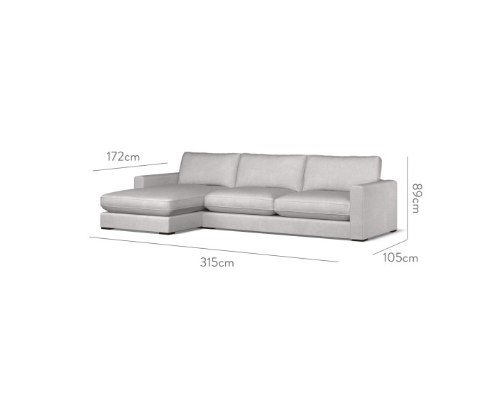 Cloud Large Chaise LHF Safara Dove