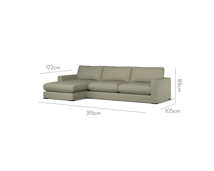 Cloud Large Chaise LHF Shani Sage