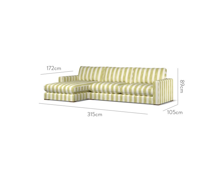 Cloud Large Chaise LHF Tassa Grande Asparagus