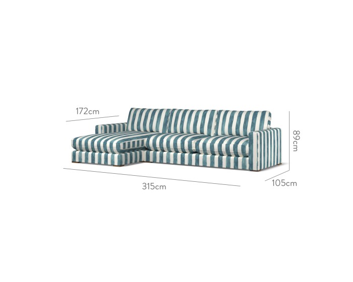 Cloud Large Chaise LHF Tassa Grande Ocean