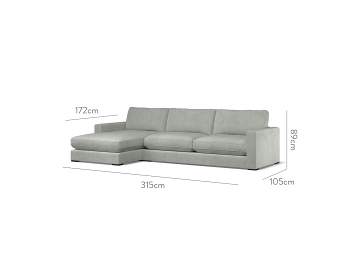 Cloud Large Chaise LHF Yana Mineral