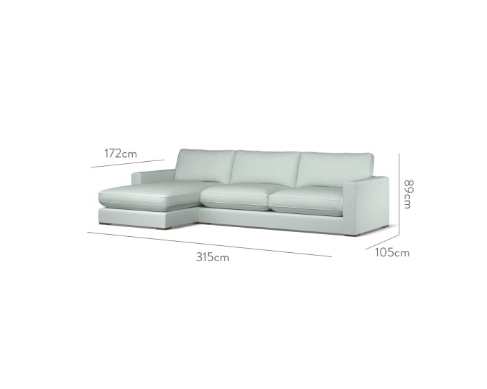 Cloud Large Chaise LHF Zuri Mineral