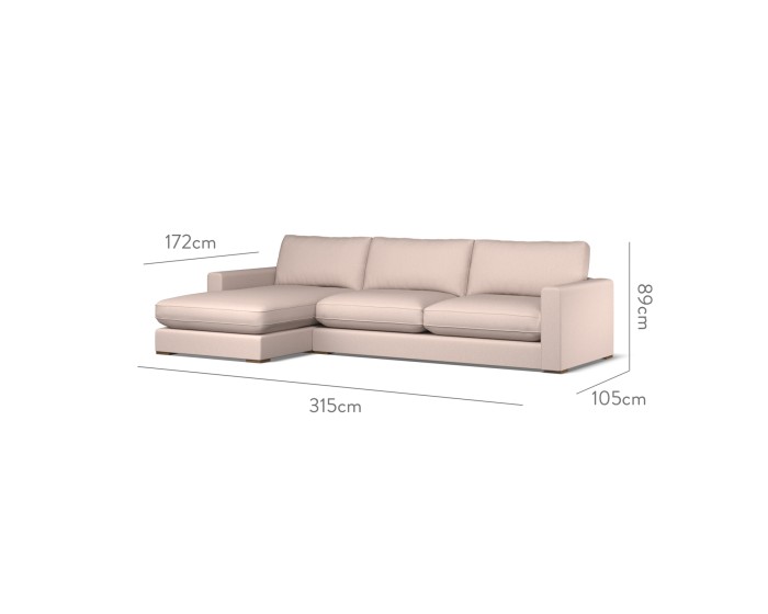 Cloud Large Chaise LHF Zuri Shell