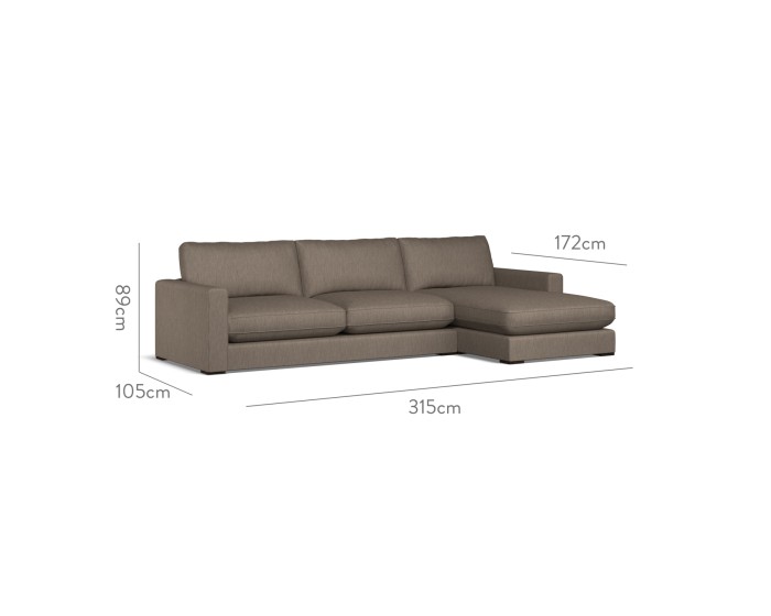 Cloud Large Chaise RHF Amina Espresso