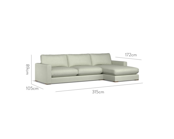 Cloud Large Chaise RHF Amina Sage