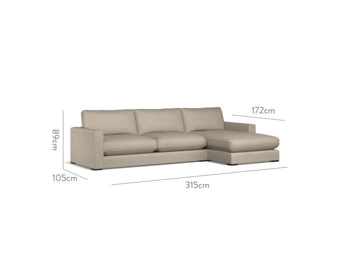 Cloud Large Chaise RHF Amina Taupe