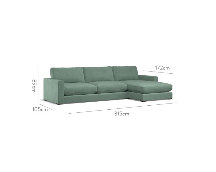 Cloud Large Chaise RHF Cosmos Celadon