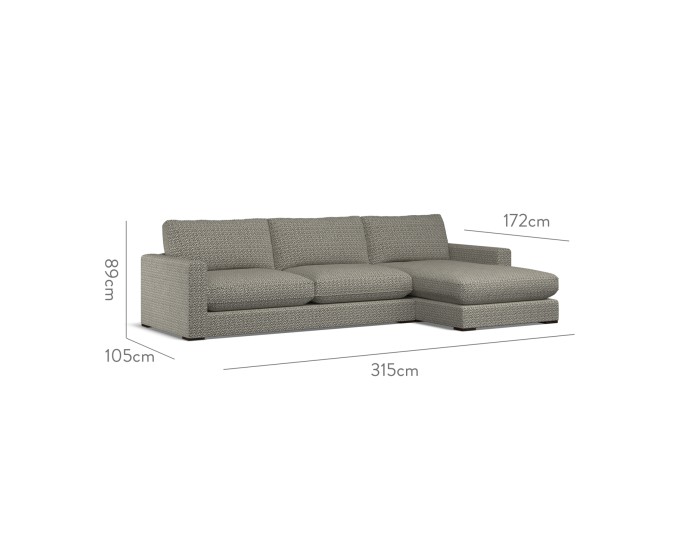 Cloud Large Chaise RHF Desta Charcoal