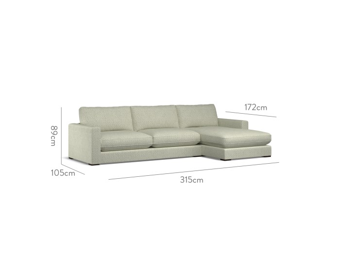 Cloud Large Chaise RHF Desta Eggshell