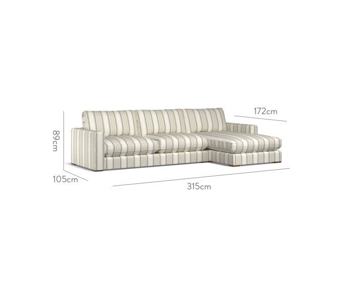 Cloud Large Chaise RHF Edo Sage