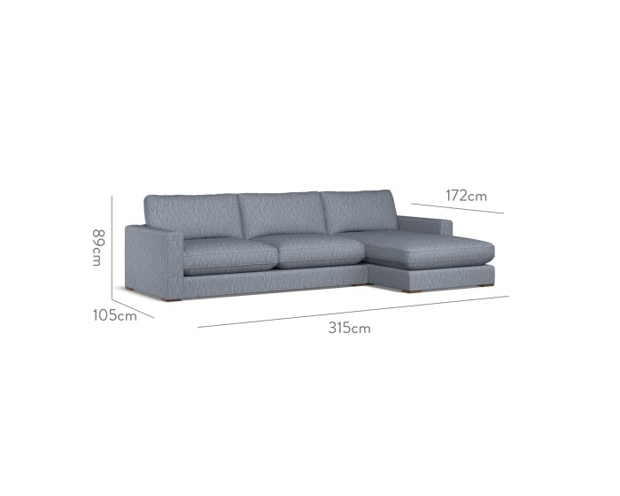 Cloud Large Chaise RHF Kalinda Denim