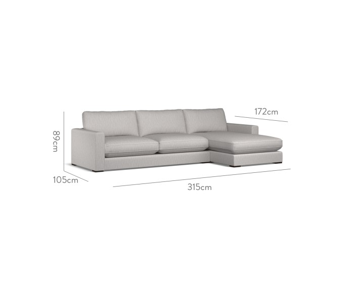 Cloud Large Chaise RHF Kalinda Dove